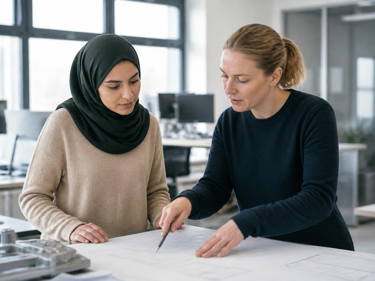 Fachkraft beim Start im neuen Unternehmen